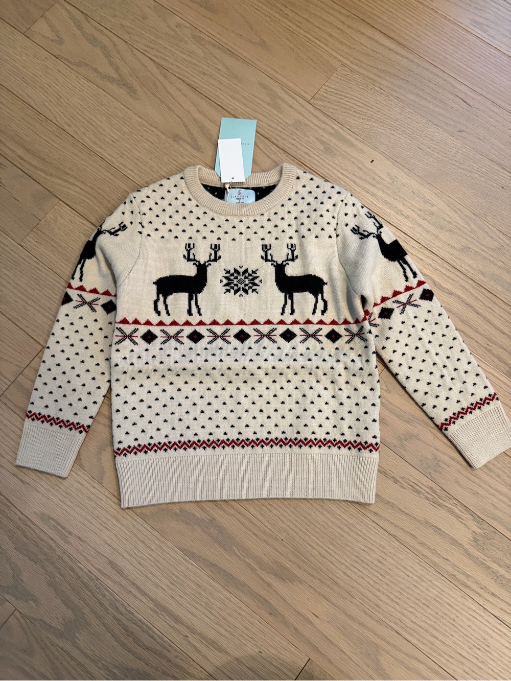 Boy’s Christmas - Cream Fair Isle Reindeer Sweater